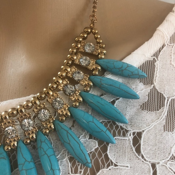 Turquoise Statement Necklace - Picture 4 of 5